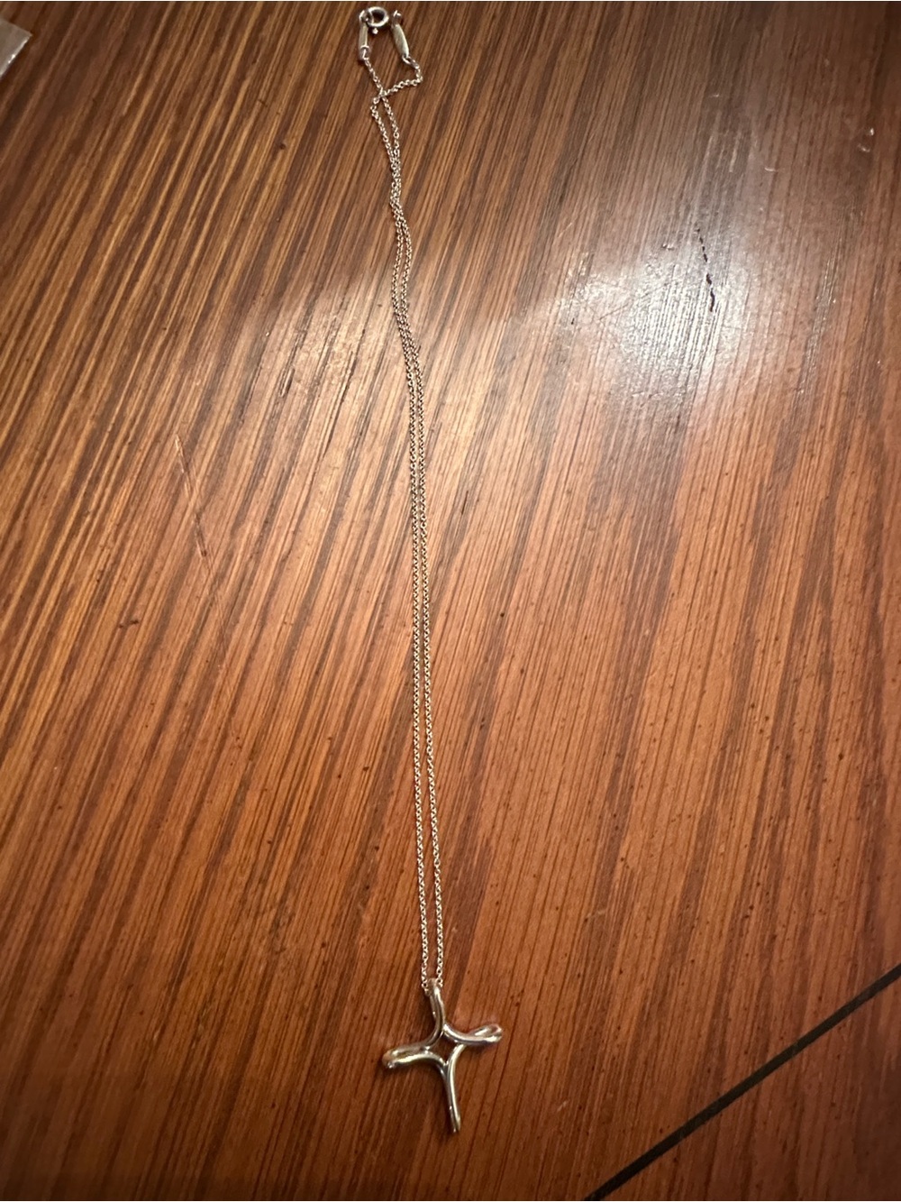 Tiffany and Co Sterling Silver Cross Pendant Necklace - Silver - Picture 7 of 7